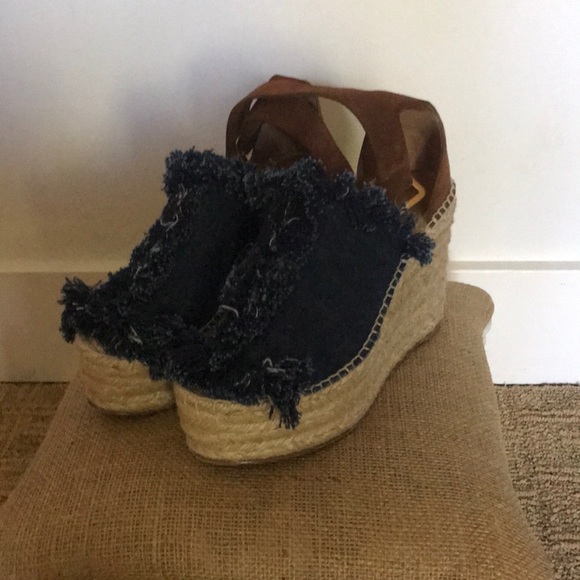 Chloe denim wedge. Sold out EVERYWHERE - Picture 2 of 6